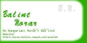 balint morar business card